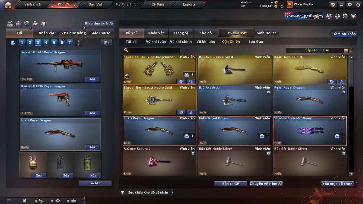 shop acc cf uy tin gia re